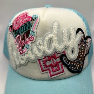 Cowgirl themed trucker hat